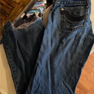 Ariat Dark Blue Jeans with Black Pocket Detail